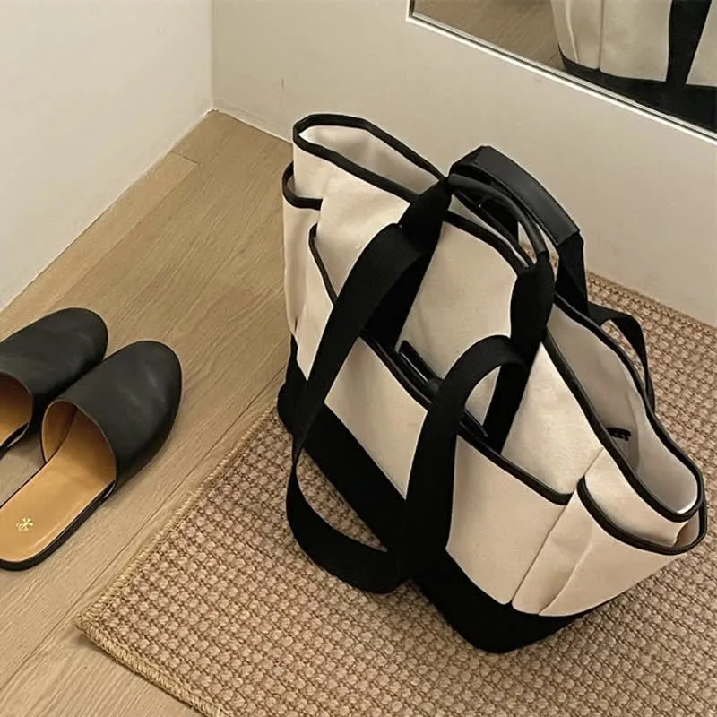 Multi-functional Pocket Canvas Mommy Bag