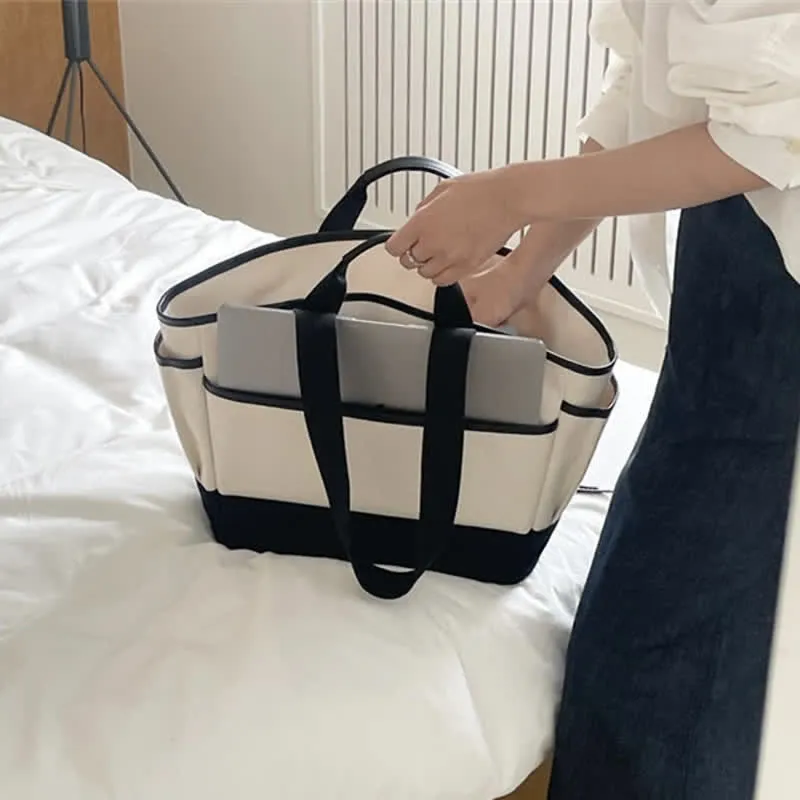 Multi-functional Pocket Canvas Mommy Bag