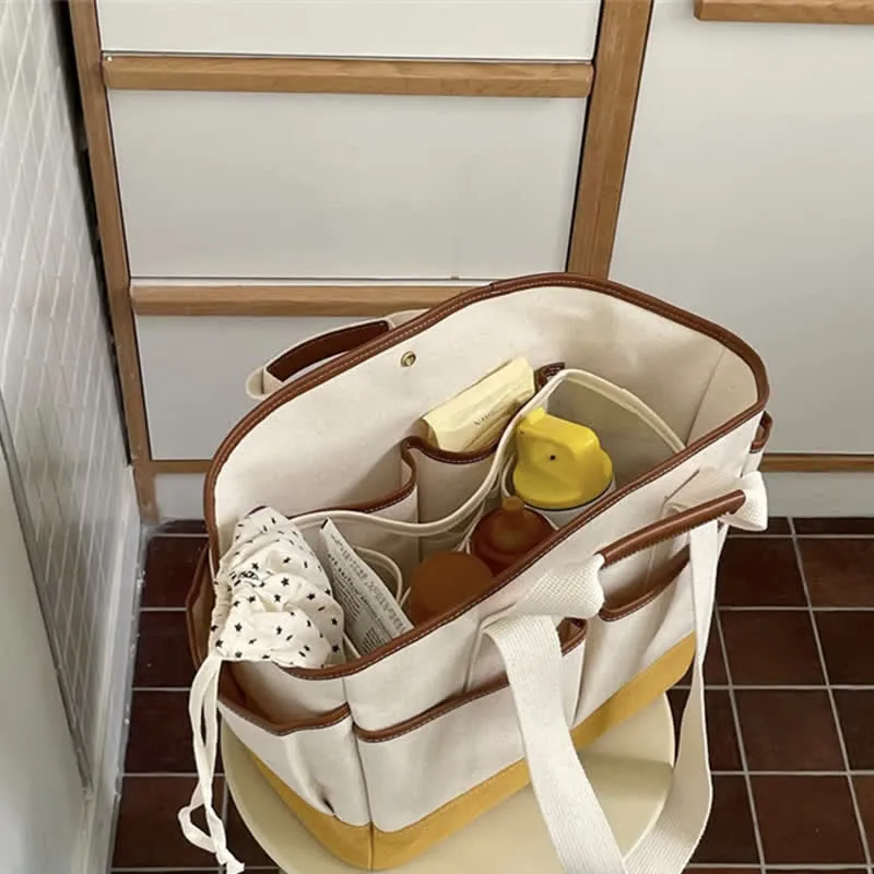 Multi-functional Pocket Canvas Mommy Bag