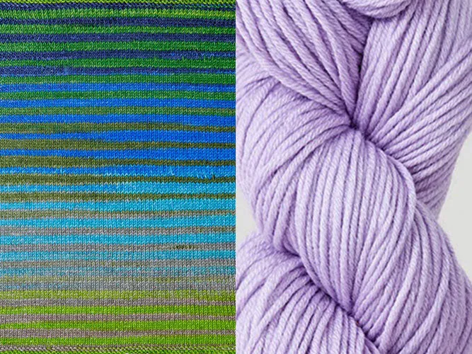 Myrna's Cardigan Kit in Urth Uneek Fingering &  Harvest Fingering