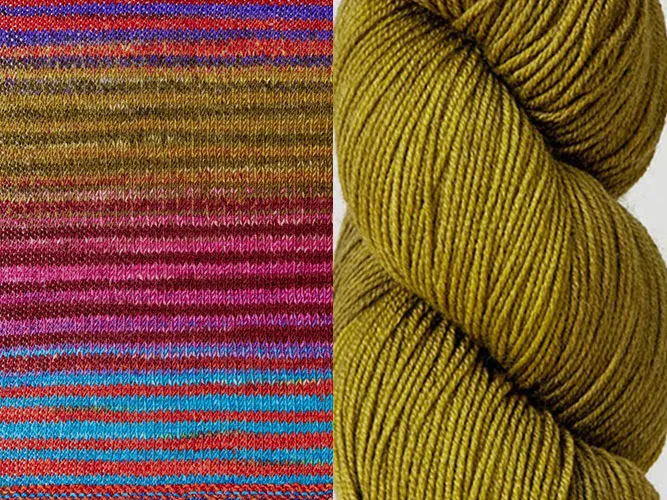 Myrna's Cardigan Kit in Urth Uneek Fingering &  Harvest Fingering
