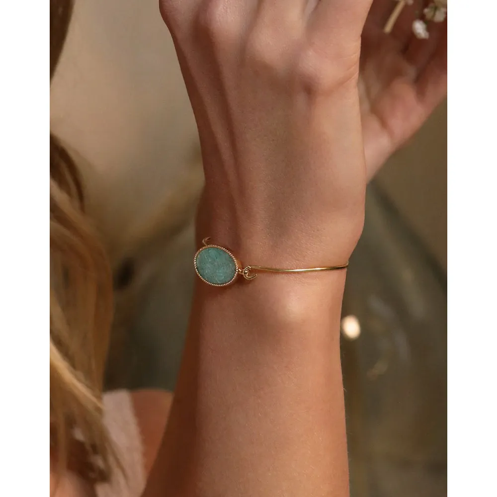 Nilai Frida Agate Noire Bangle