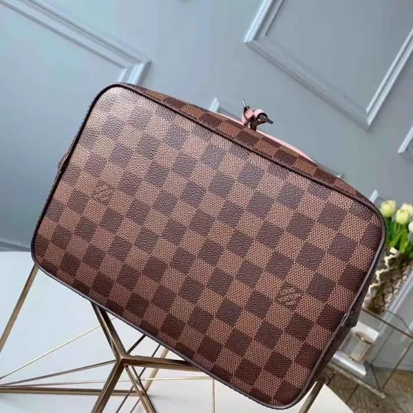 Néonoé Damier Ebene Canvas Bucket Bag N40198 Pink 2019 Collection