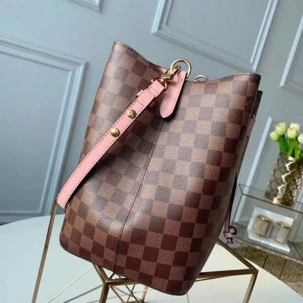 Néonoé Damier Ebene Canvas Bucket Bag N40198 Pink 2019 Collection