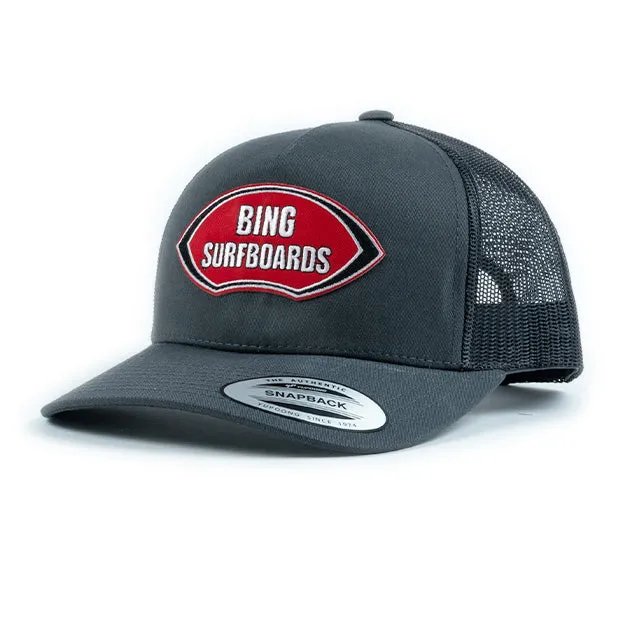 NOSERIDER Patch Trucker Hat Charcoal