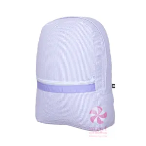 Oh Mint Medium Seersucker Backpack