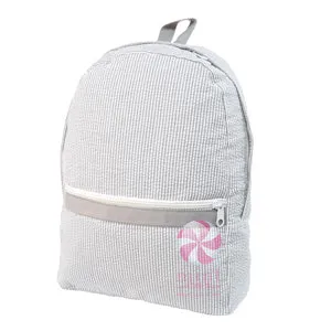 Oh Mint Medium Seersucker Backpack