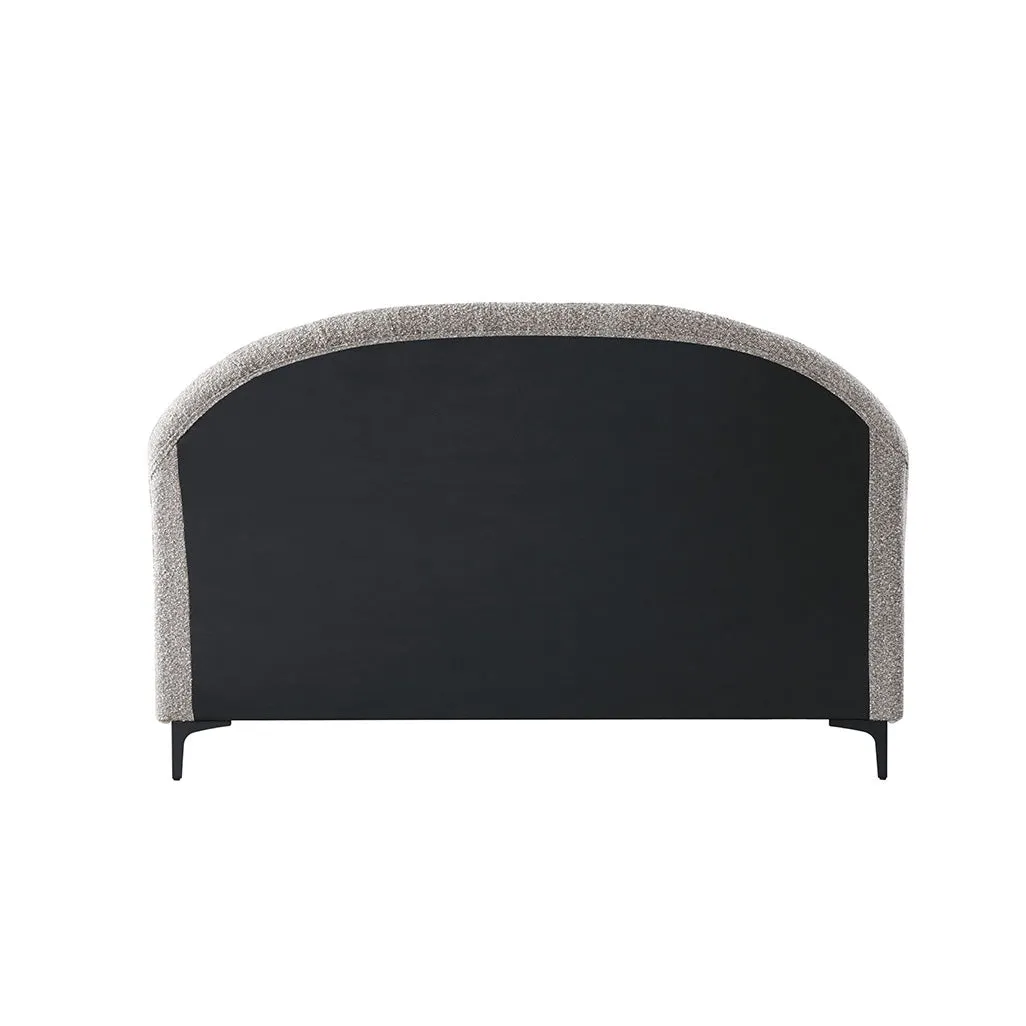 Olin Fabric Queen Bed Frame - Olive Brown Boucle