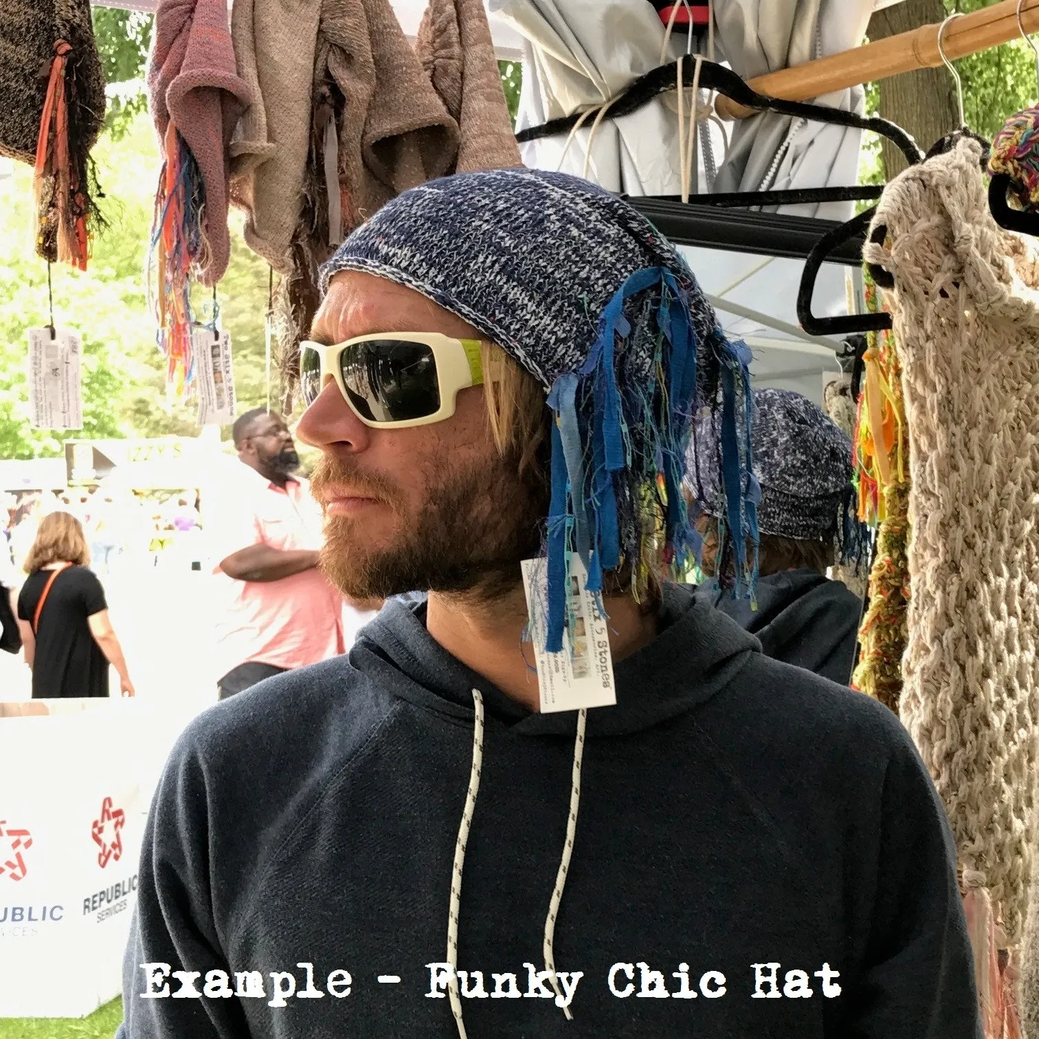 Olive/Black Tweed Funky Chic Hat, (FH27)
