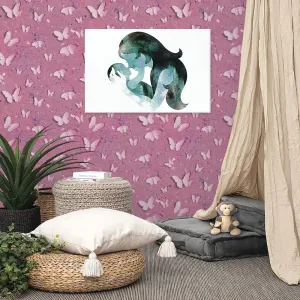 Papier Butterflies Peel & Stick Removable Fabric Wallpaper - Designed by Michigan Artists