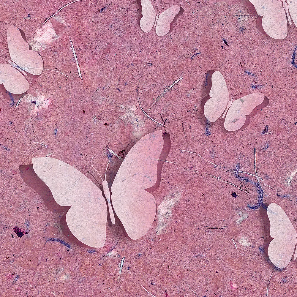 Papier Butterflies Peel & Stick Removable Fabric Wallpaper - Designed by Michigan Artists