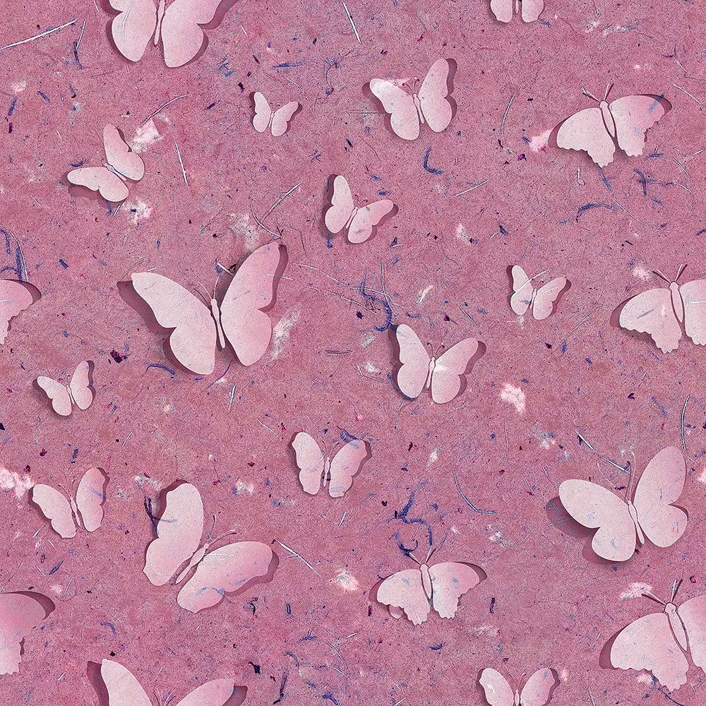Papier Butterflies Peel & Stick Removable Fabric Wallpaper - Designed by Michigan Artists