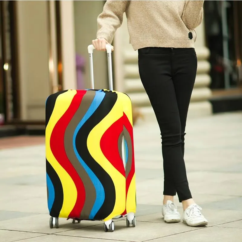 Pastel Blue Flowers #1 | Standard Design | Luggage Suitcase Protective Cover