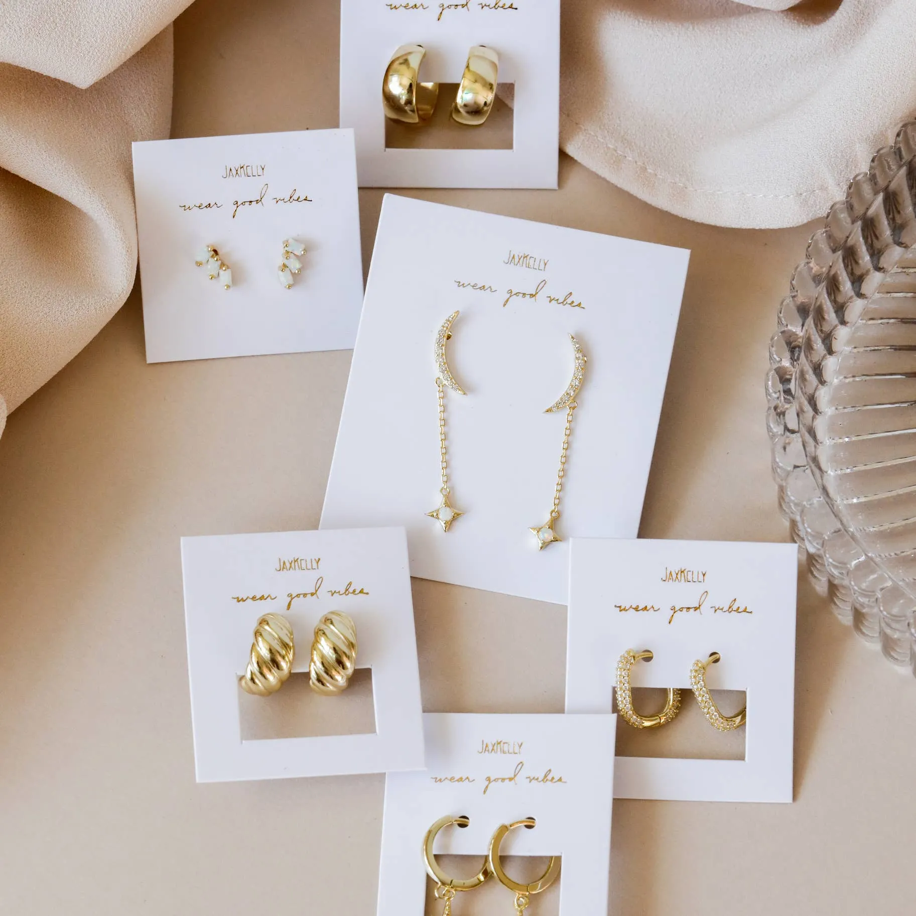 Pave' Hoop Earrings