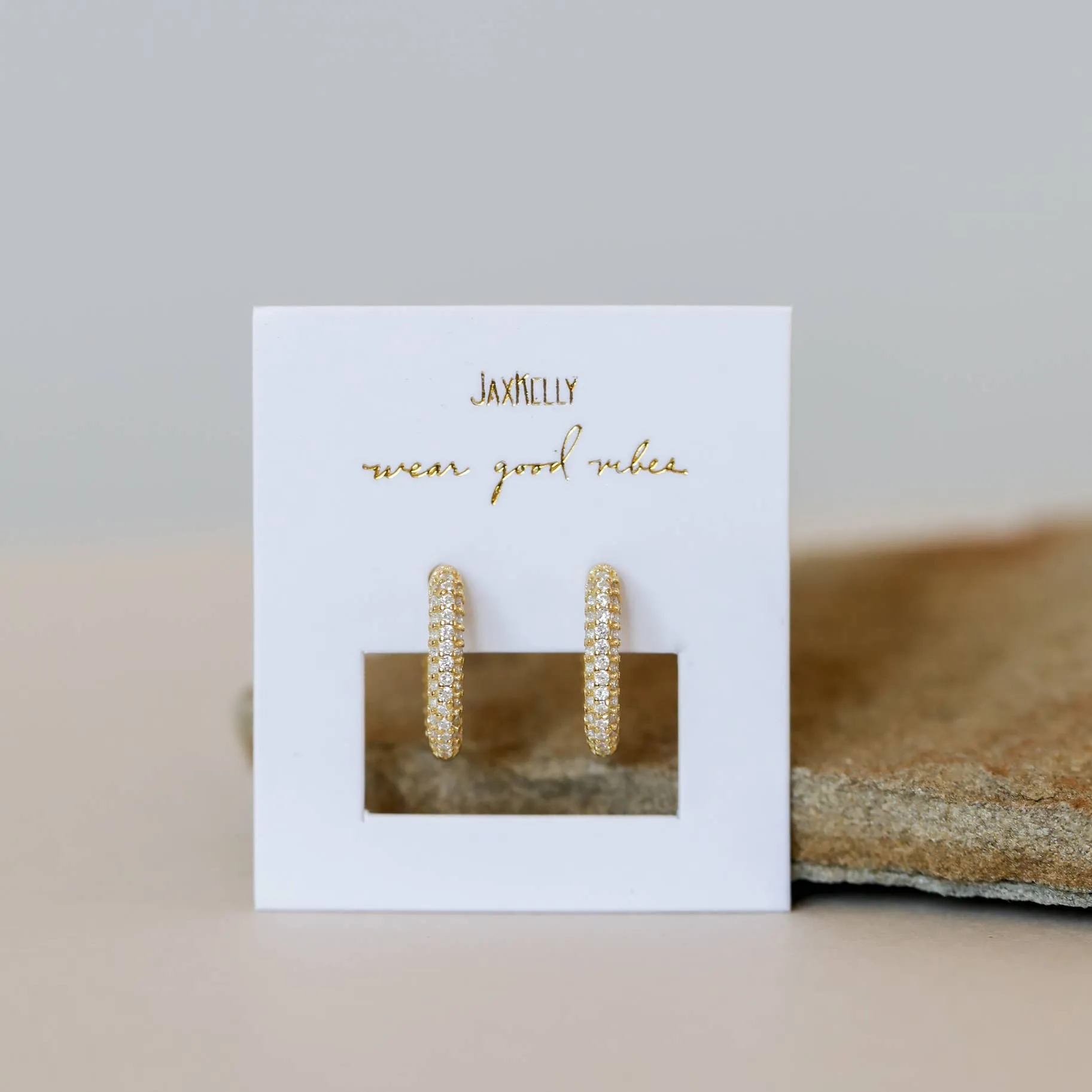 Pave' Hoop Earrings