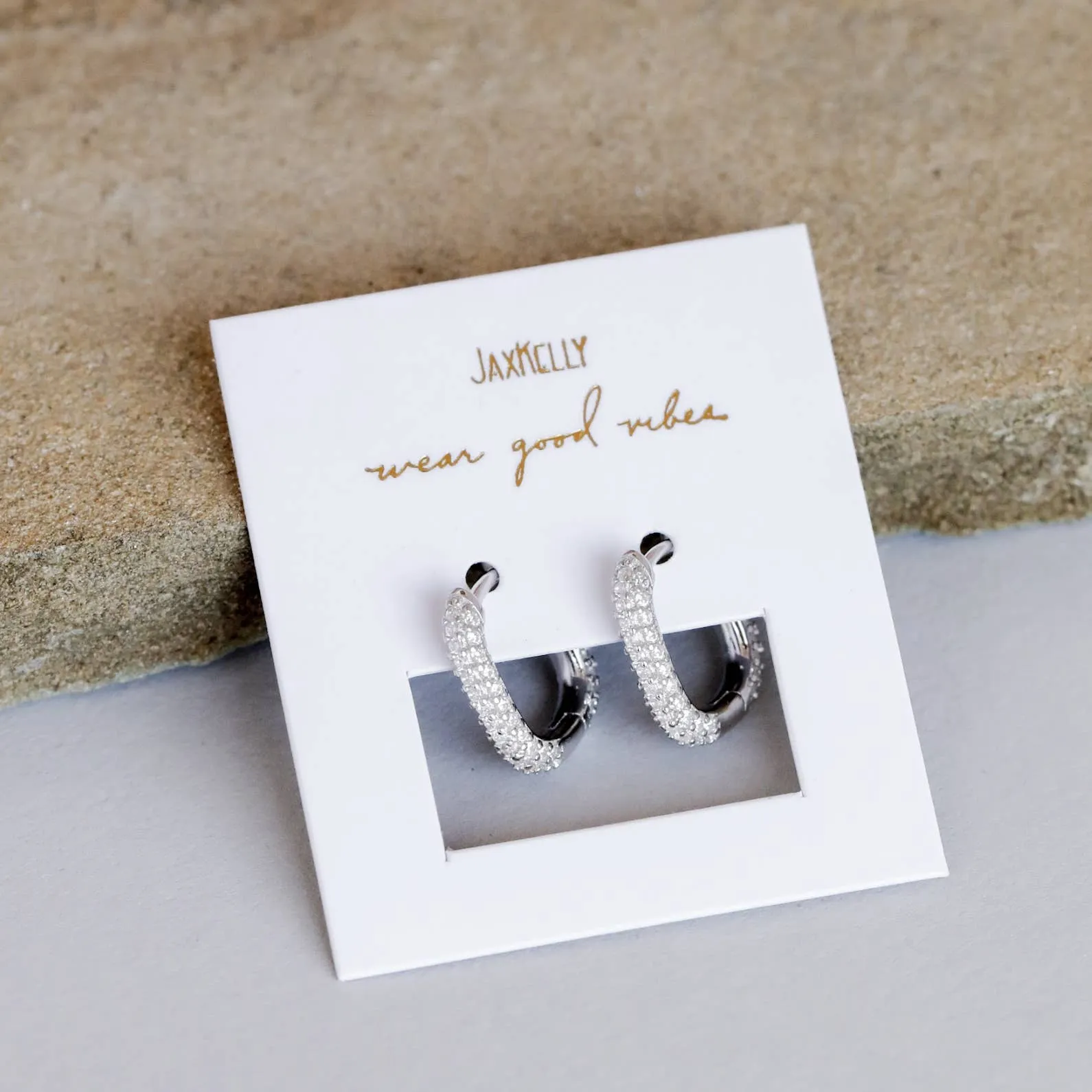 Pave' Hoop Earrings