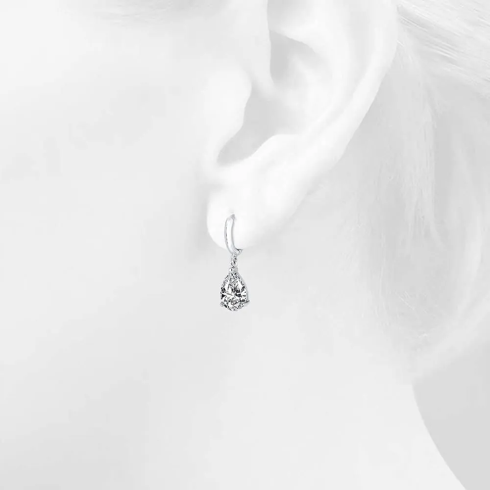 Pear Shape Drop Earrings
