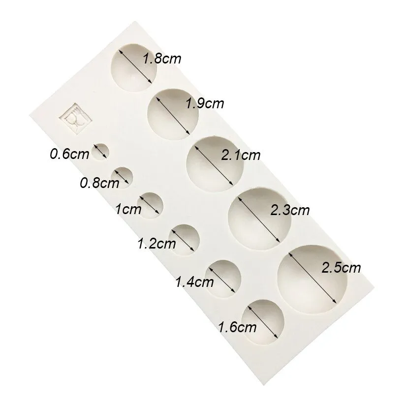 Pearl Circular Silicone Fondant & Chocolate Mold 11 Cavity