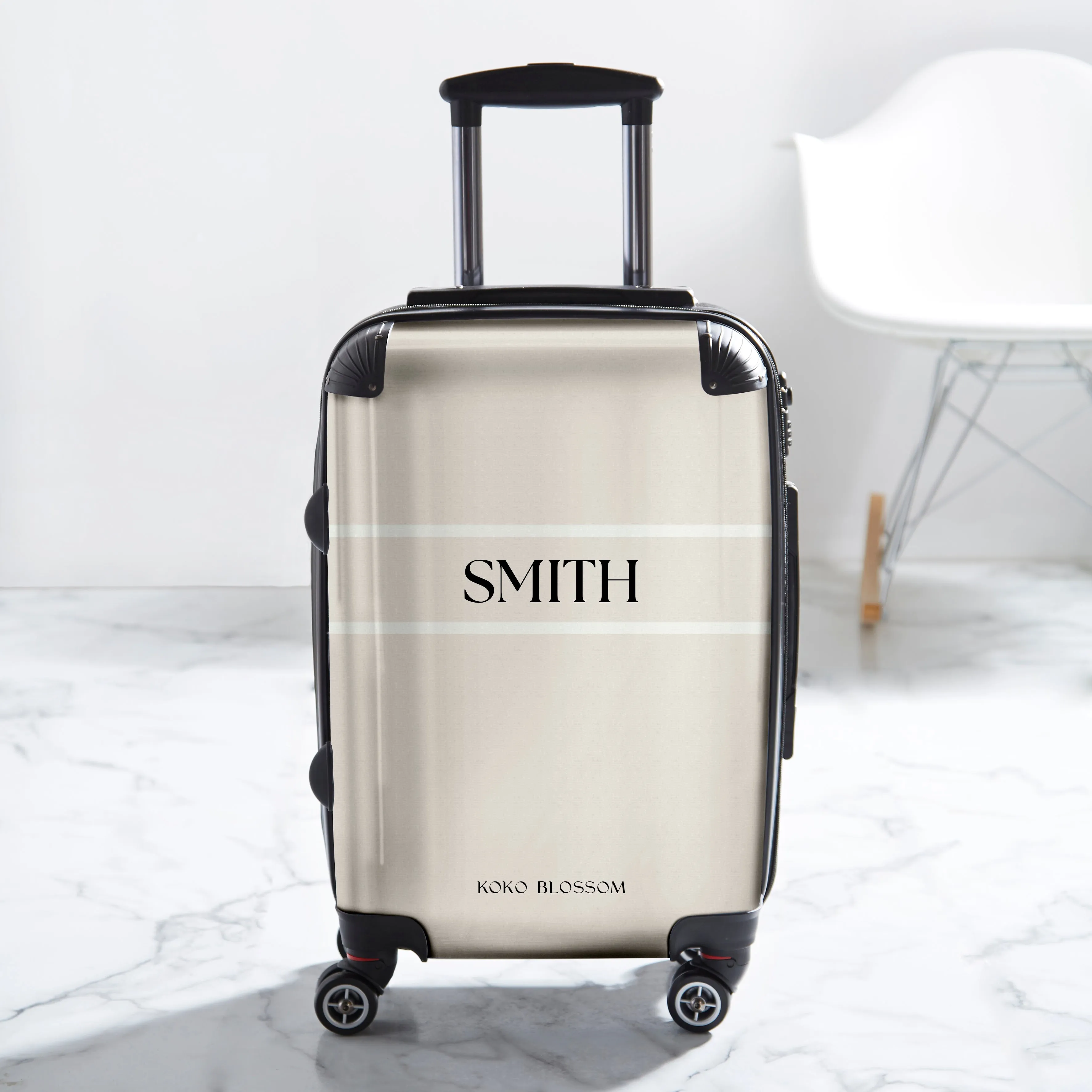 Personalised Suitcase | Tan Lines in Vanilla
