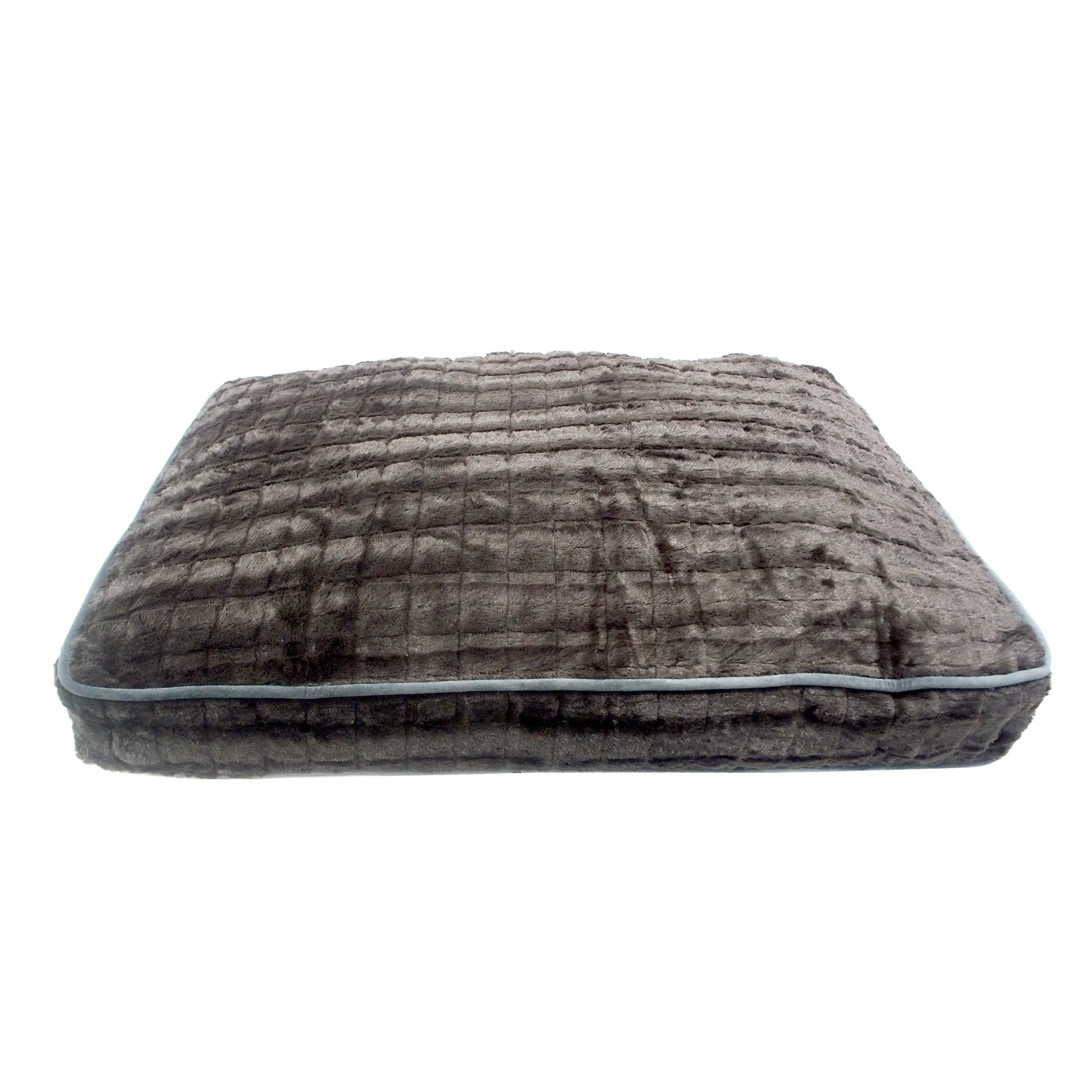 Pet Maison Faux Fur Cocoa Rectangle Pet Bed By Pet Maison For Unisex - 36 X 27 X 4 Inch Pet Bed  36 x 27 x 4 Inch