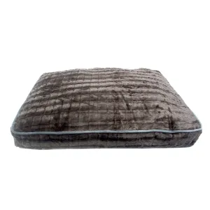 Pet Maison Faux Fur Cocoa Rectangle Pet Bed By Pet Maison For Unisex - 36 X 27 X 4 Inch Pet Bed  36 x 27 x 4 Inch