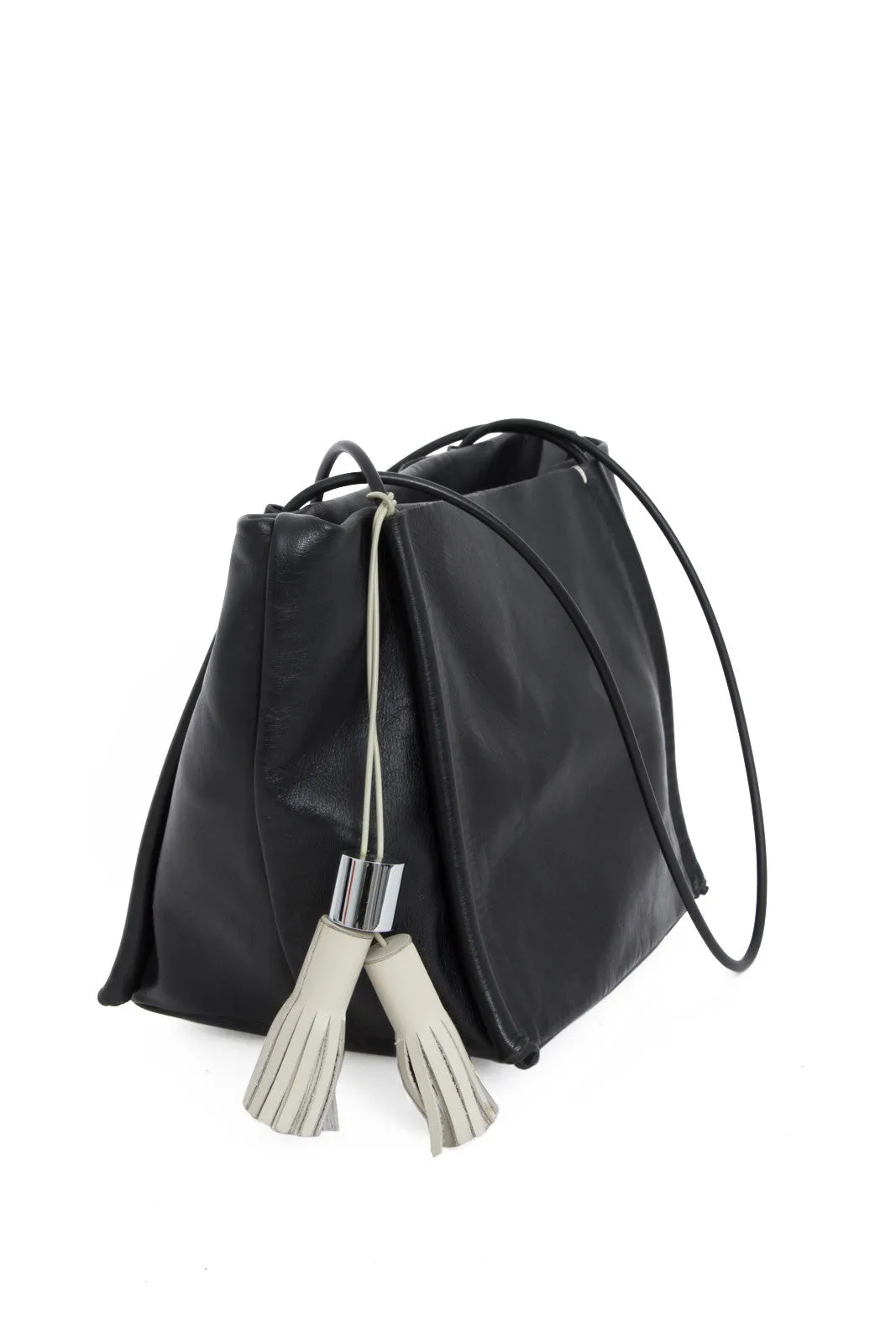 POCKET TOTE PURSE WITH TASSEL