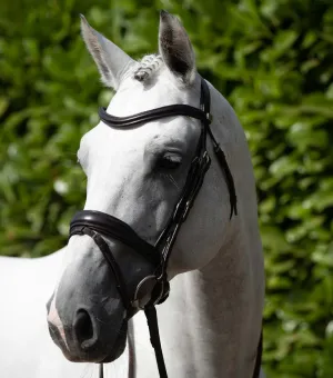 Premier Equine Rizzo Anatomic Snaffle Bridle with Flash Brown