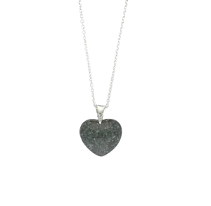 Preseli Bluestone Necklace Carved Heart Small Silver