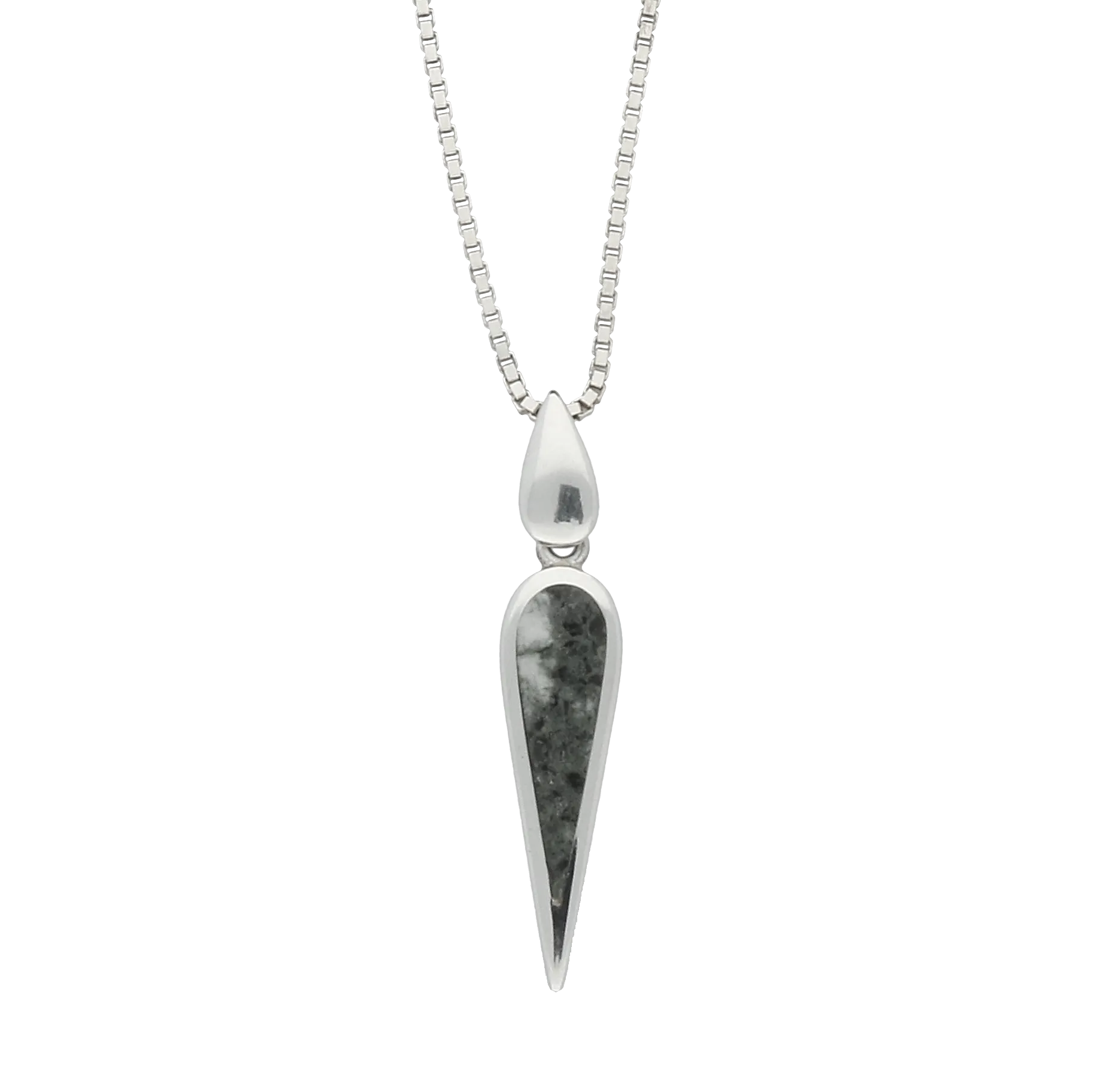 Preseli Bluestone Necklace Toscana Pear Silver