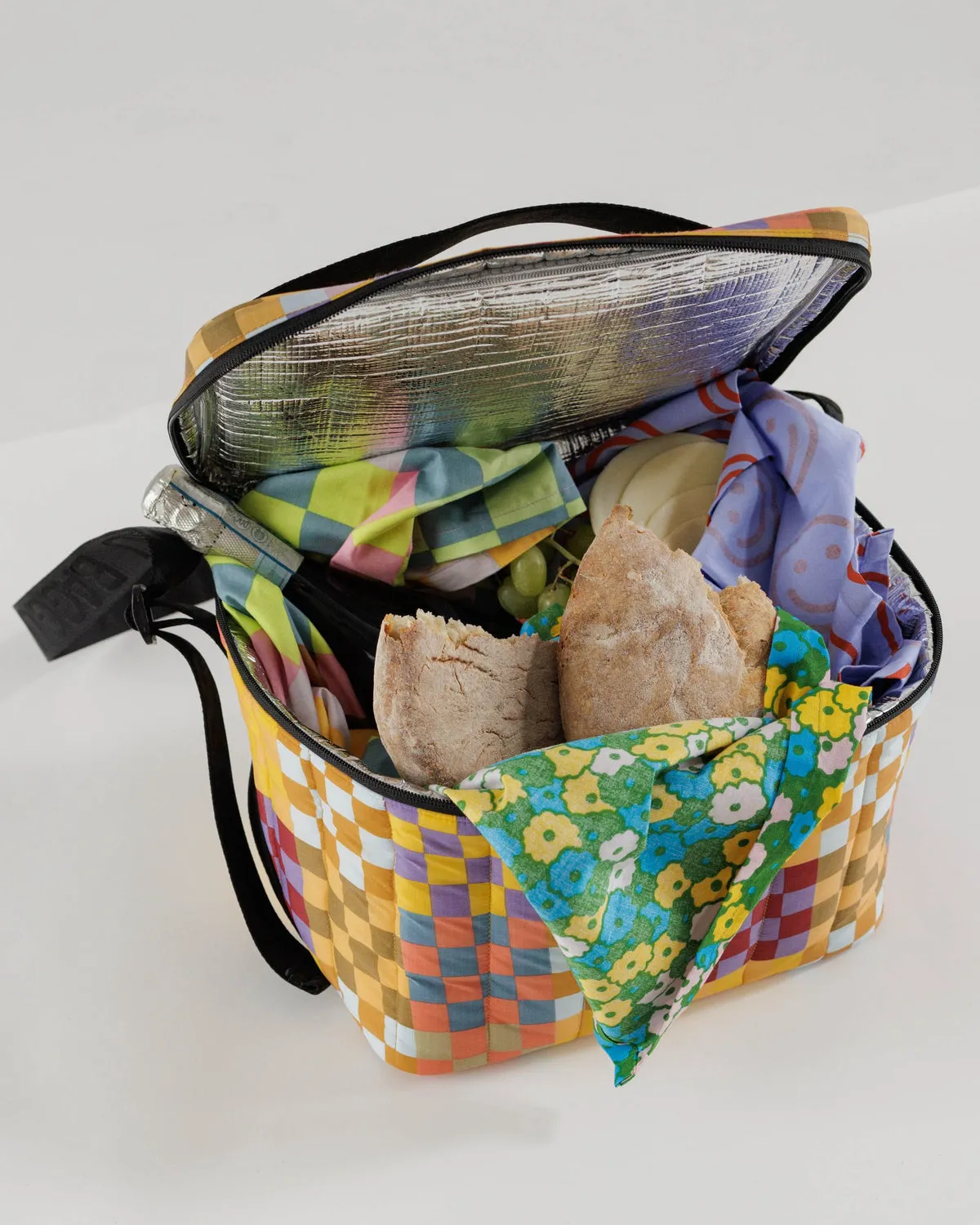 Puffy Cooler Bag - Medium Check Multi