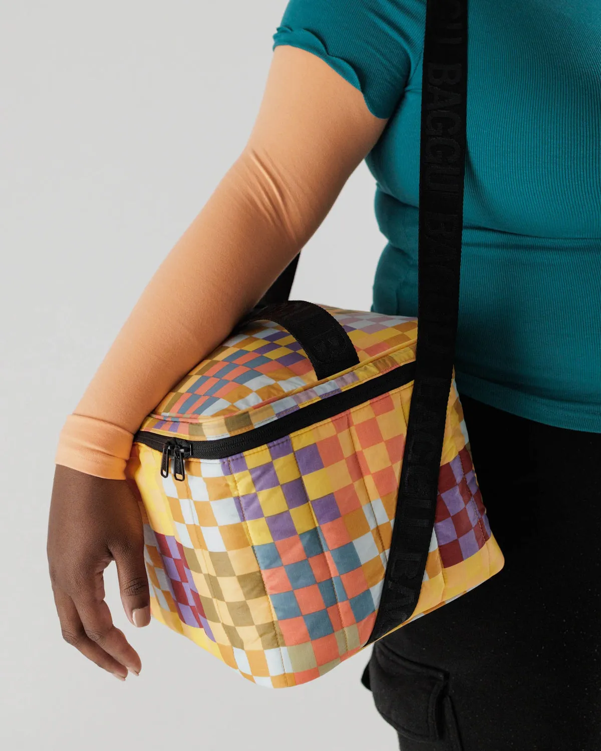 Puffy Cooler Bag - Medium Check Multi