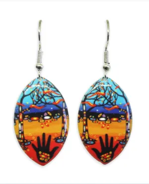 "Remember" Dangle Earrings by Native Artist, John Rombough