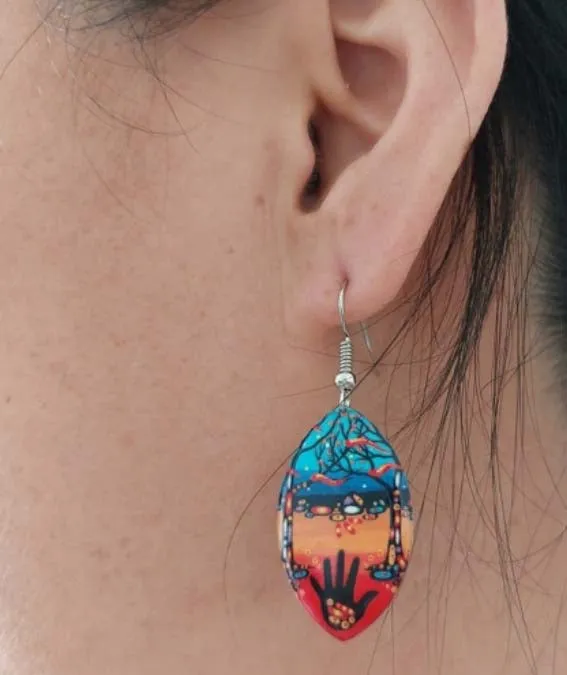 "Remember" Dangle Earrings by Native Artist, John Rombough