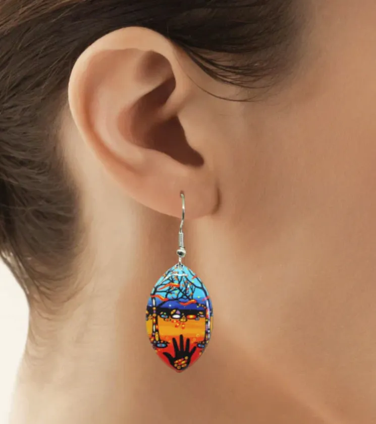 "Remember" Dangle Earrings by Native Artist, John Rombough