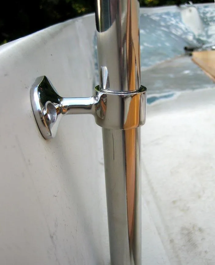 Rail Stanchion ''Stand-Off'' 105 Degree 1 3/8'' - Fits Boston Whaler 15' - 17'