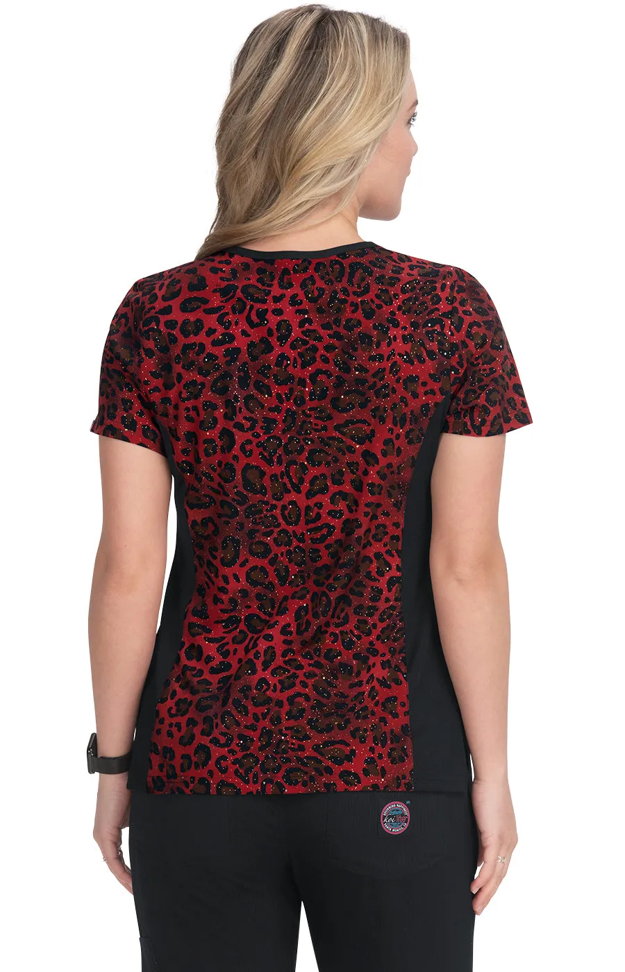 Raquel Top by KOI XXS-3X / Holiday Cheetah Foil