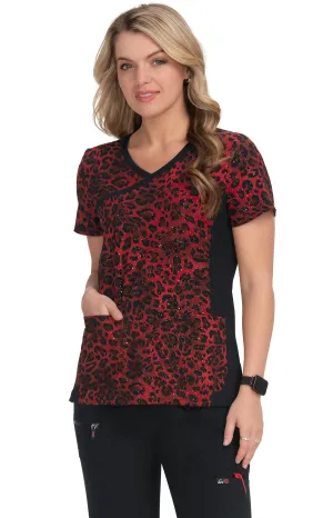 Raquel Top by KOI XXS-3X / Holiday Cheetah Foil