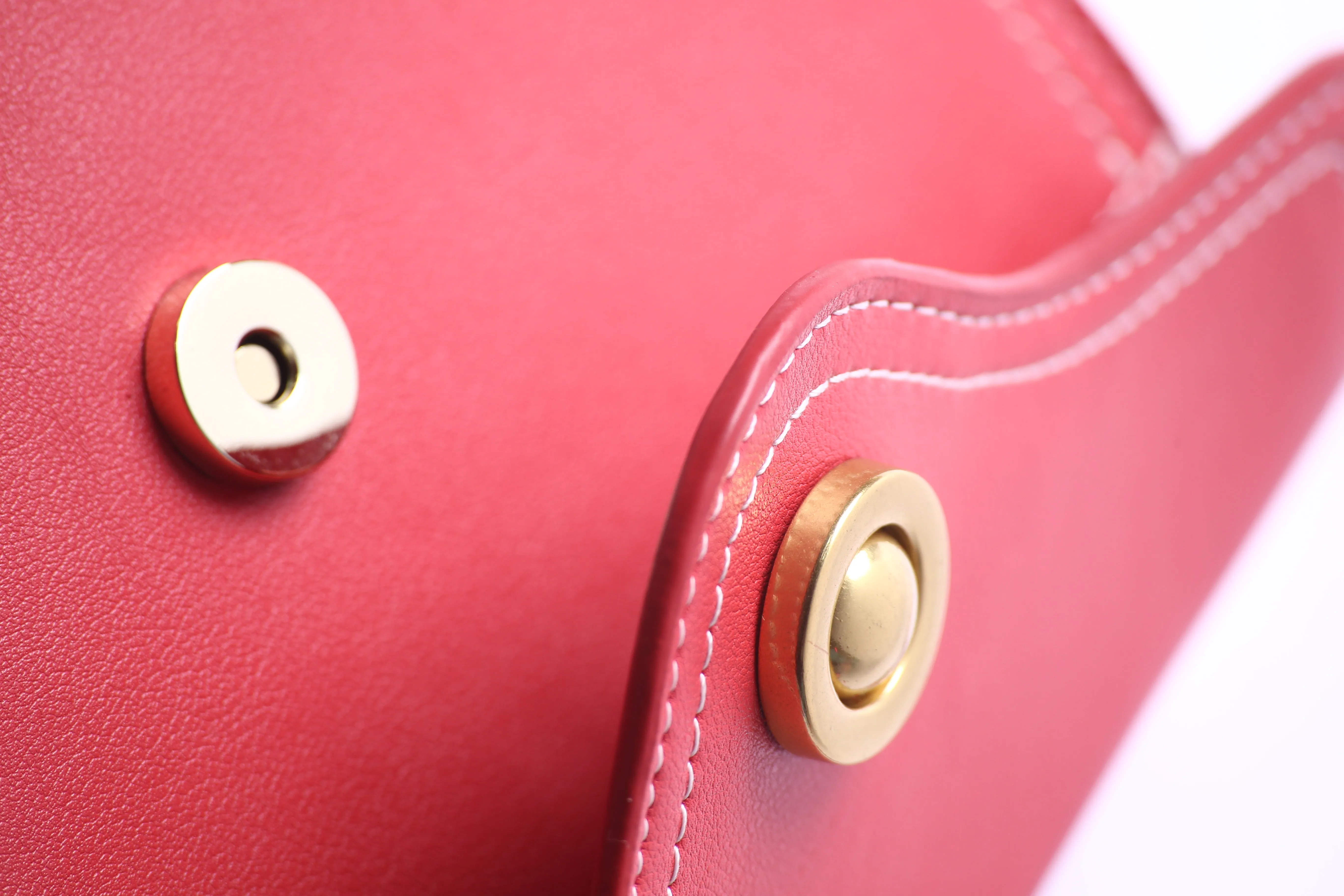 Red Leather Small Saddle Bag