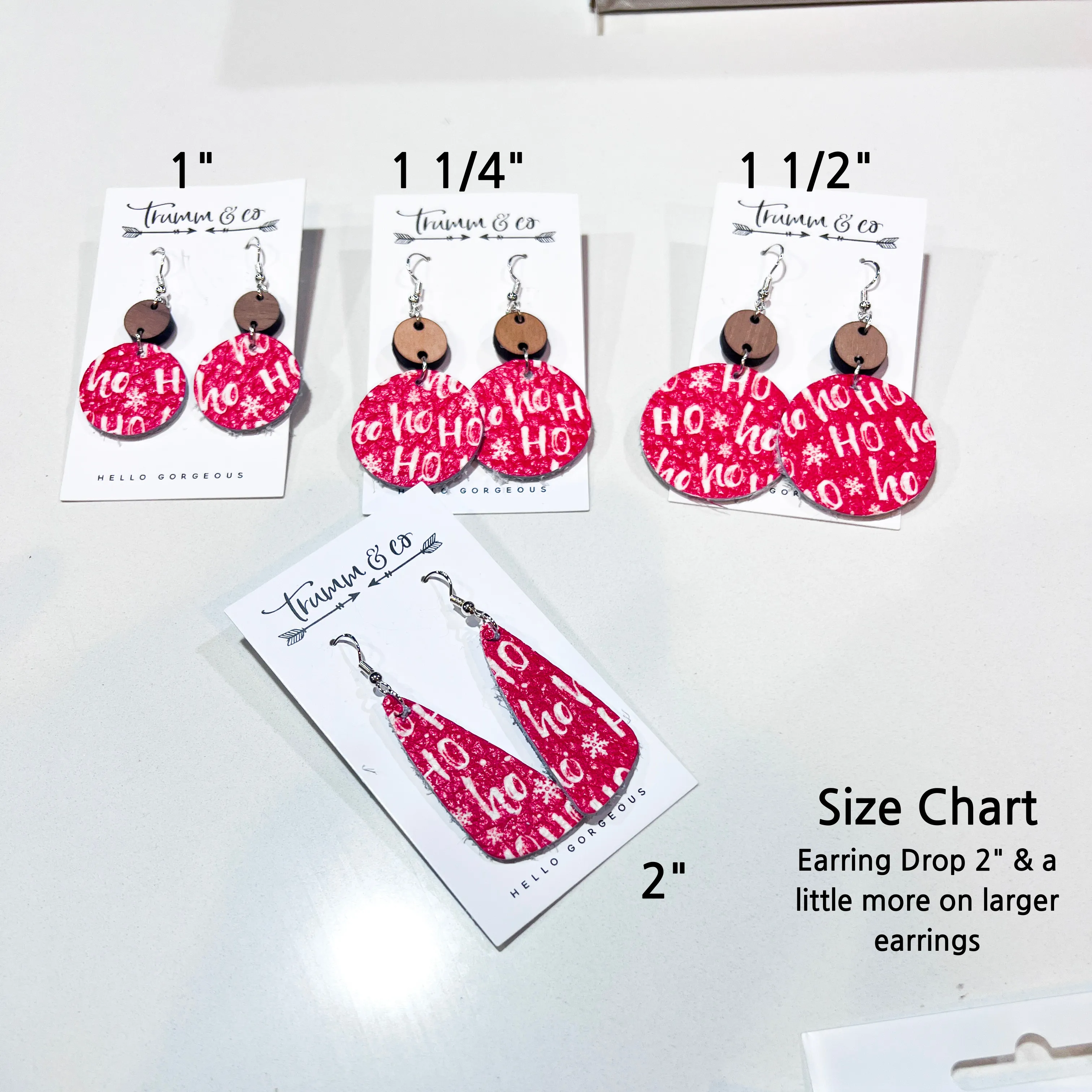 Red Pick Up Truck & Pine Tree Christmas Earrings|Festive Leather Holiday Jewelry