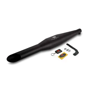 RED Rooster Matte Black Unibody Rumbler Exhaust Royal Enfield Thunderbird