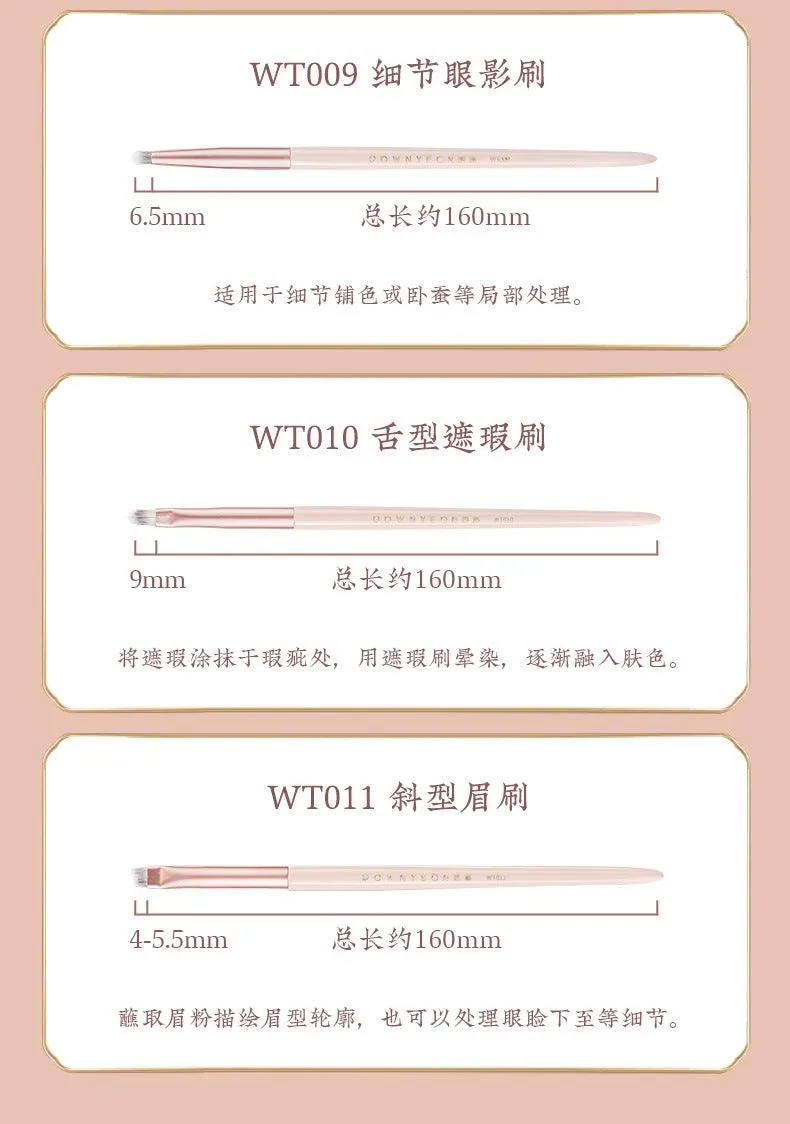 Rownyeon Misty Peach Makeup Brush 11-in-Set RY013