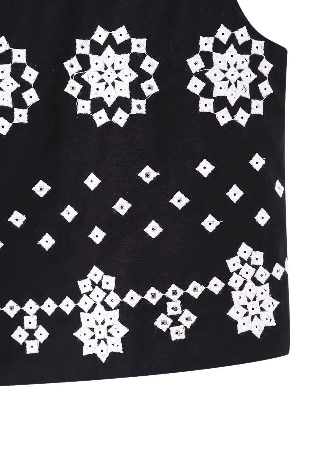 'Rylee' Embellished Mirror-Detail Vest Top