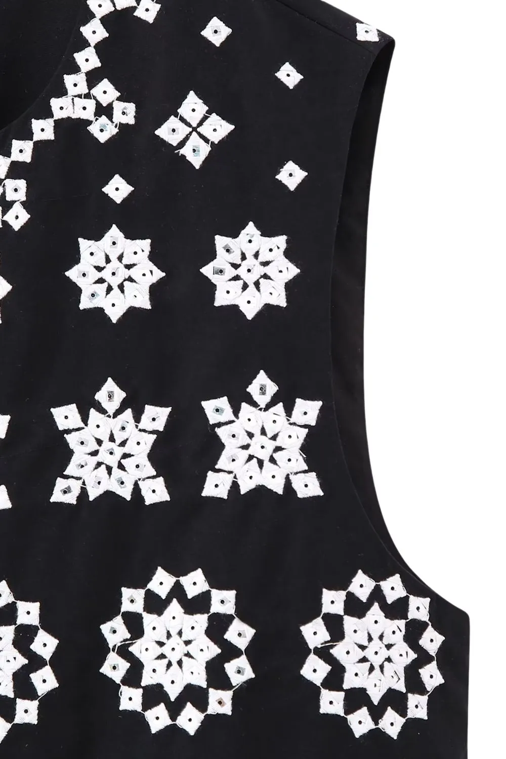 'Rylee' Embellished Mirror-Detail Vest Top
