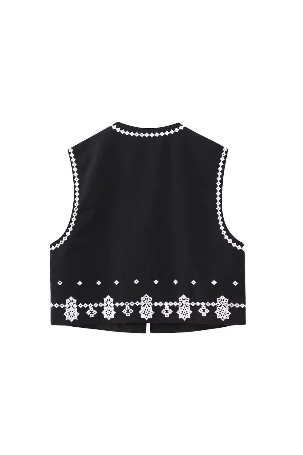 'Rylee' Embellished Mirror-Detail Vest Top