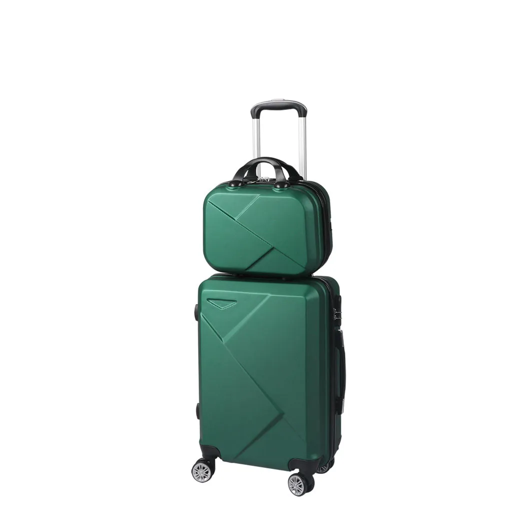 Set of 2 20"Travel Luggage Set - Green