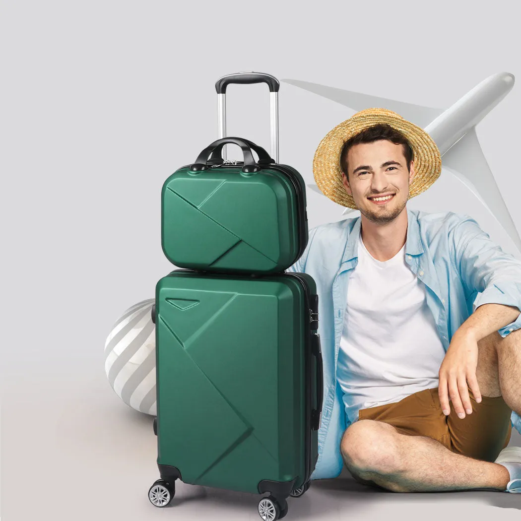 Set of 2 20"Travel Luggage Set - Green