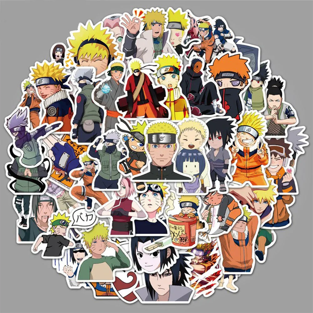 (Set of 50) Anime stickers Waterproof stickers for bottles / suitcases / bike / skateboard - Shinobi