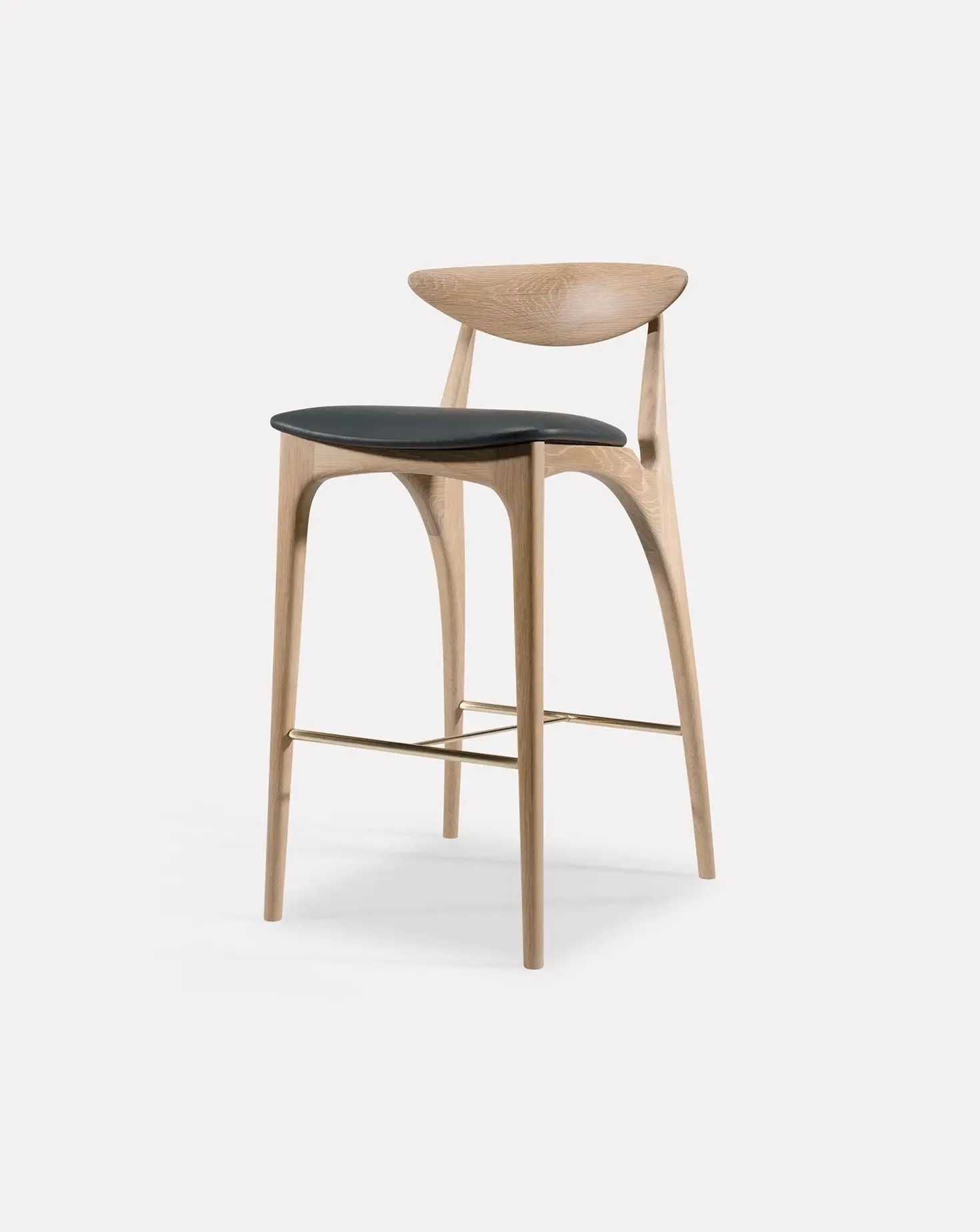 Shanowen White Oak Anthrazite High Stool