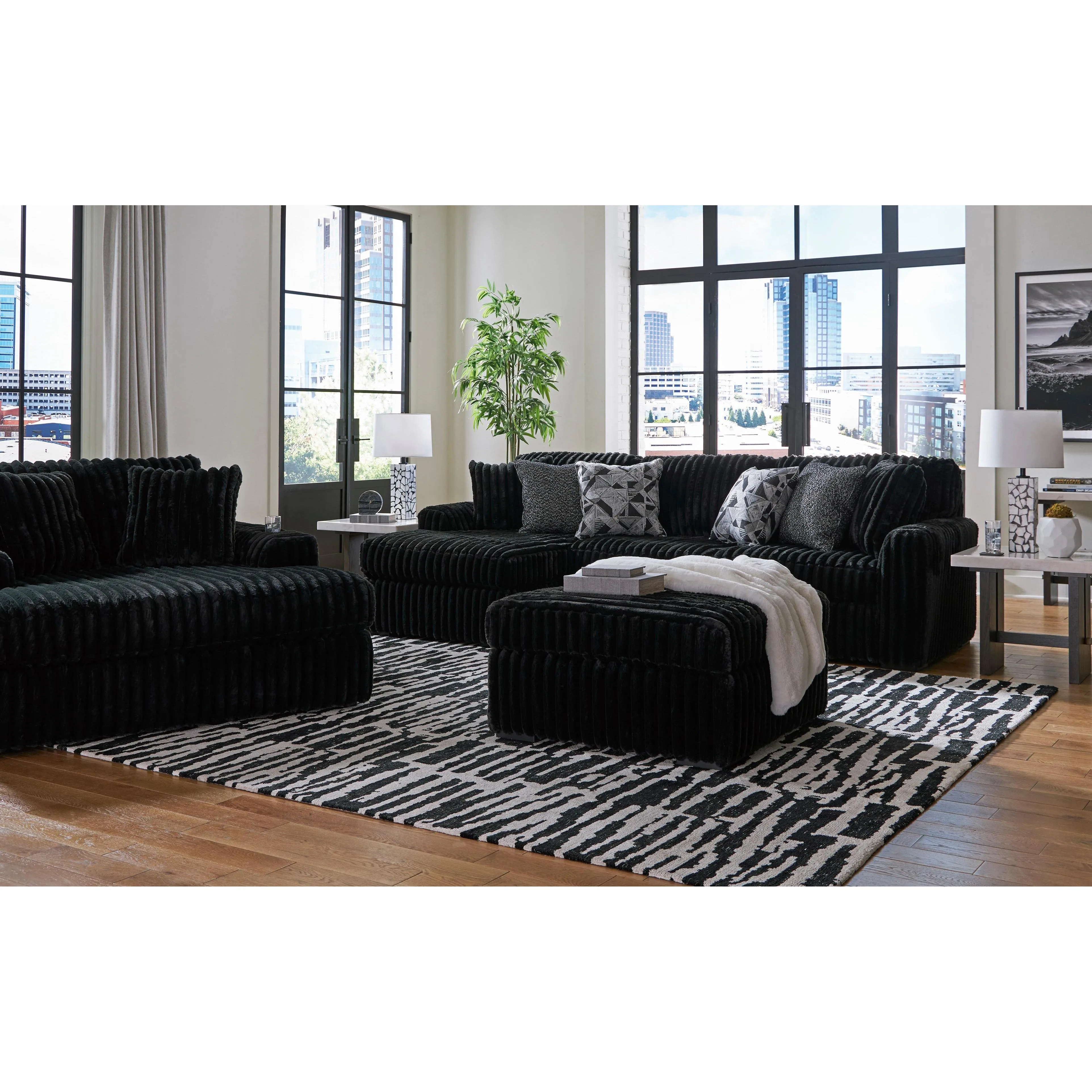 Signature Design by Ashley Midnight-Madness Fabric 2 pc Sectional 9810316/9810367