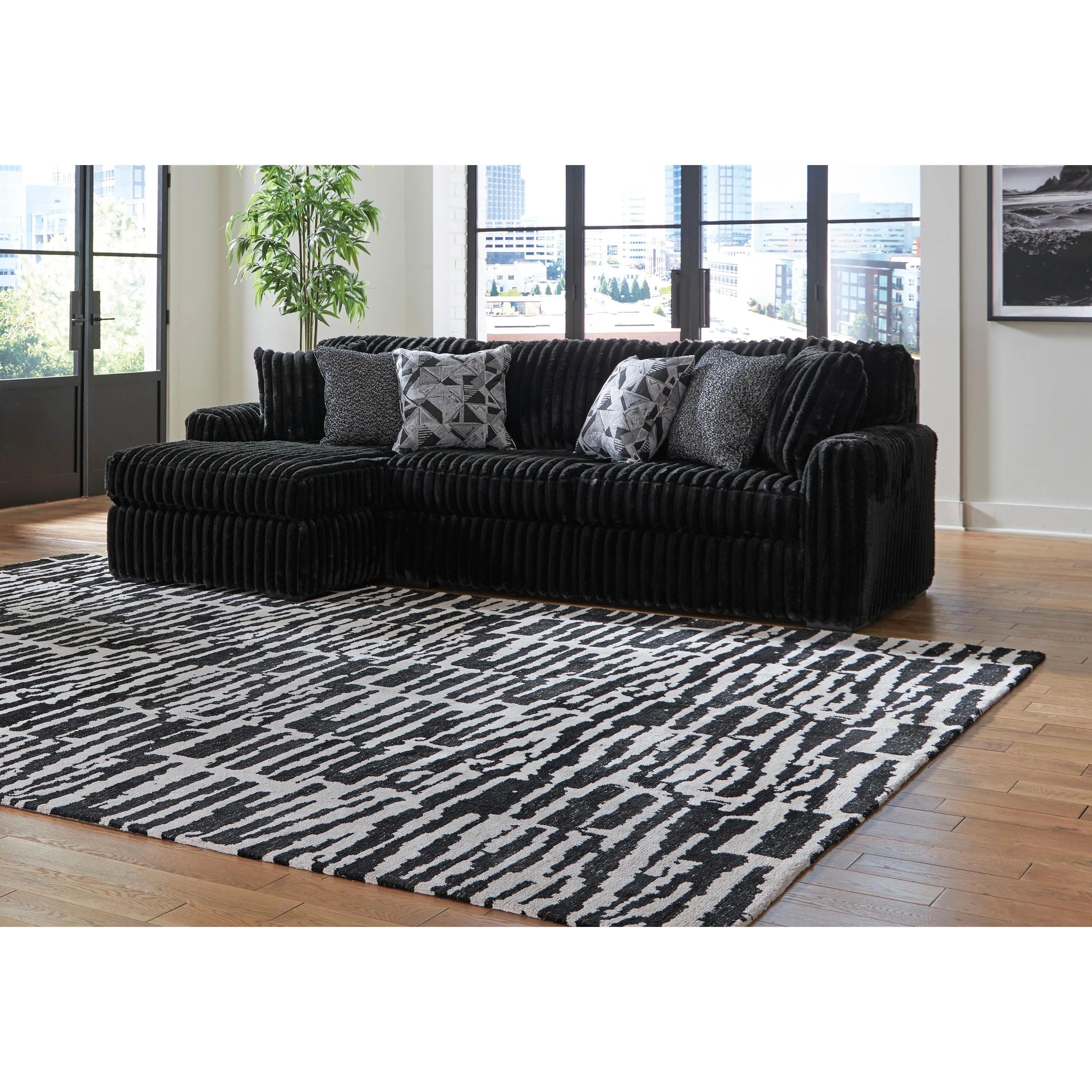 Signature Design by Ashley Midnight-Madness Fabric 2 pc Sectional 9810316/9810367